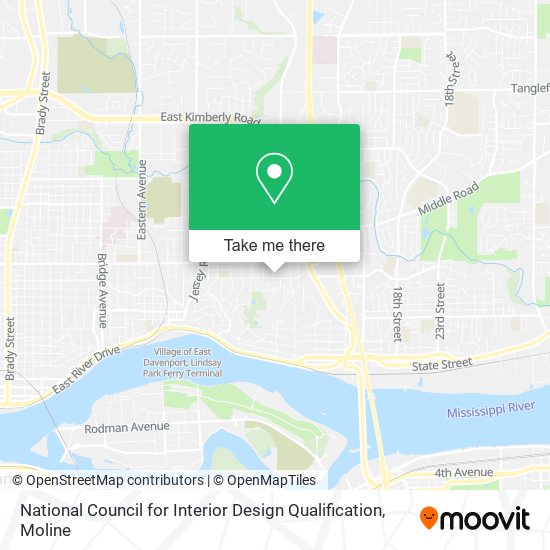 National Council for Interior Design Qualification map