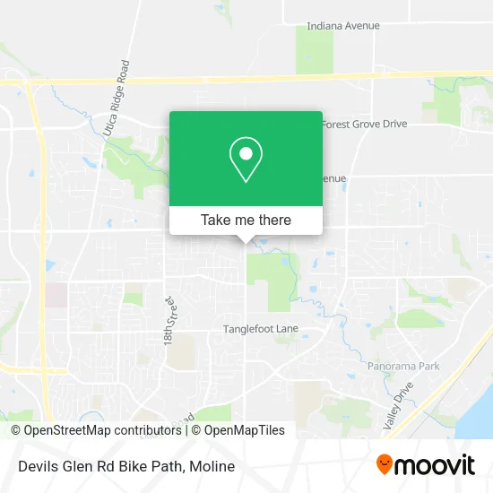 Mapa de Devils Glen Rd Bike Path