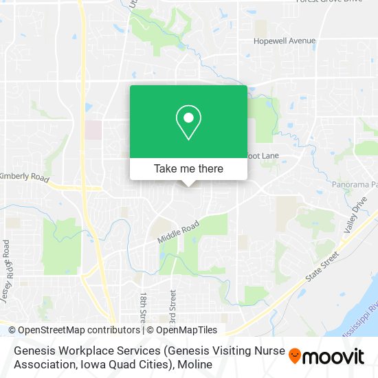 Genesis Workplace Services (Genesis Visiting Nurse Association, Iowa Quad Cities) map