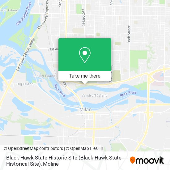 Black Hawk State Historic Site map