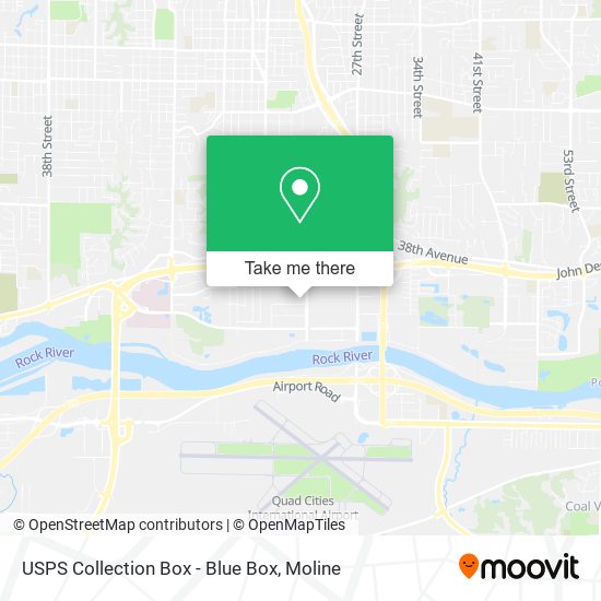 USPS Collection Box - Blue Box map