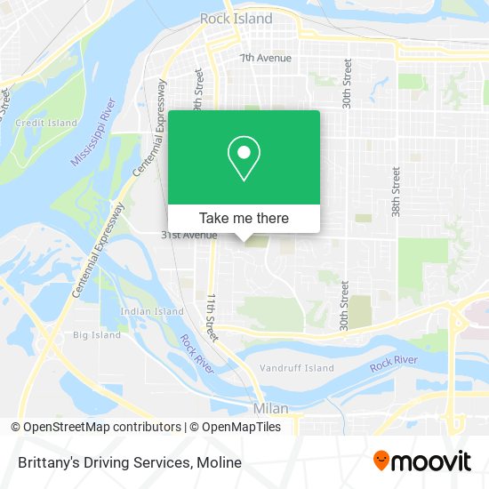 Brittany's Driving Services map