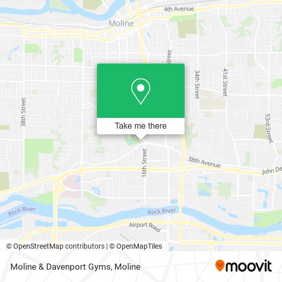 Mapa de Moline & Davenport Gyms