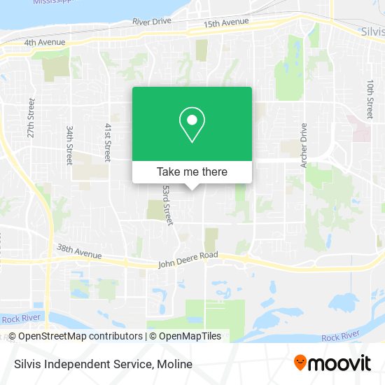 Silvis Independent Service map