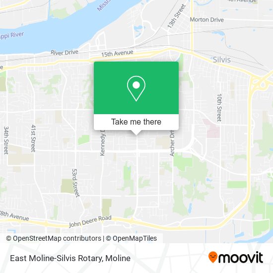 Mapa de East Moline-Silvis Rotary