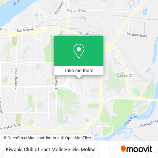 Mapa de Kiwanis Club of East Moline-Silvis