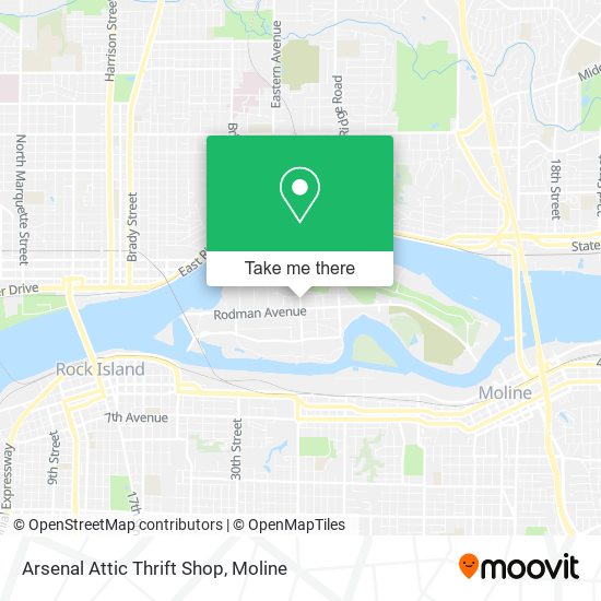 Arsenal Attic Thrift Shop map