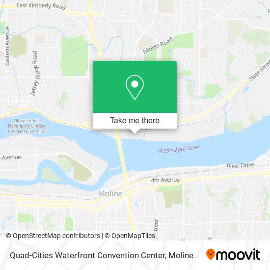 Mapa de Quad-Cities Waterfront Convention Center