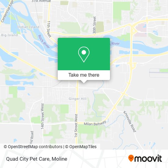 Mapa de Quad City Pet Care