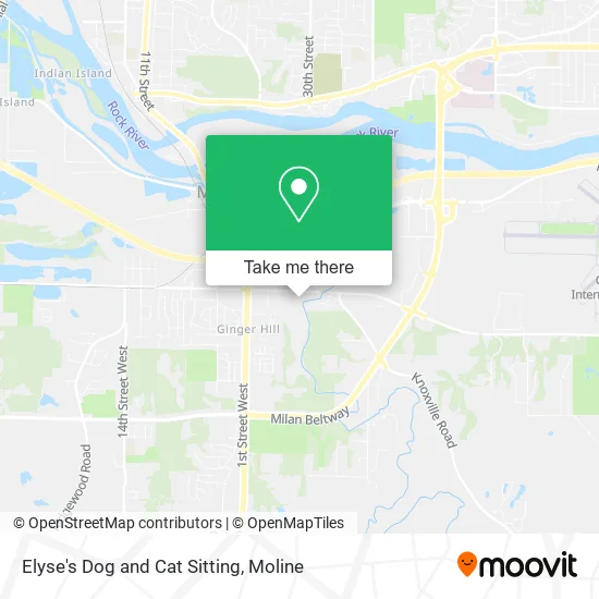 Mapa de Elyse's Dog and Cat Sitting