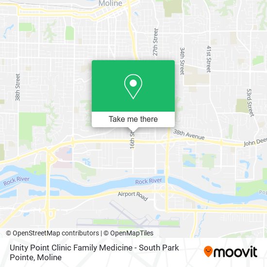 Mapa de Unity Point Clinic Family Medicine - South Park Pointe