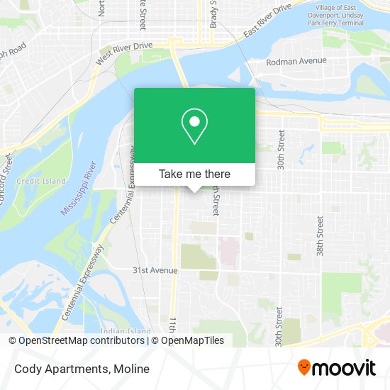 Cody Apartments map