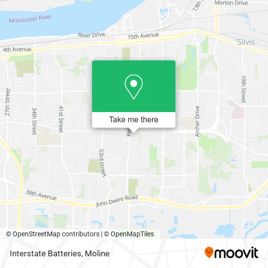 Interstate Batteries map