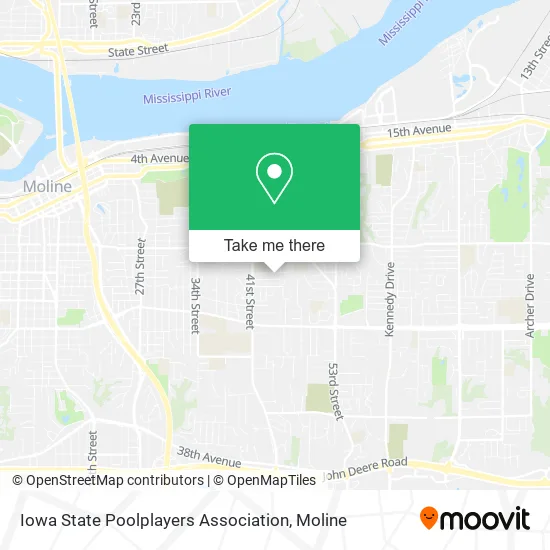 Iowa State Poolplayers Association map