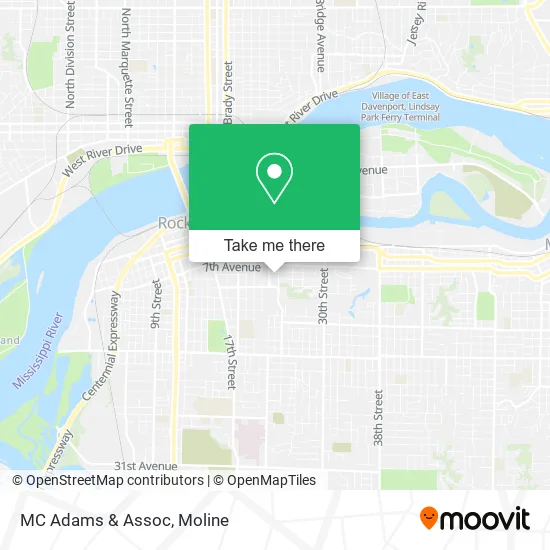 MC Adams & Assoc map