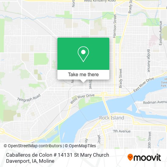 Caballeros de Colon # 14131 St Mary Church Davenport, IA map