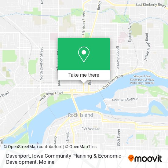 Davenport, Iowa Community Planning & Economic Development map