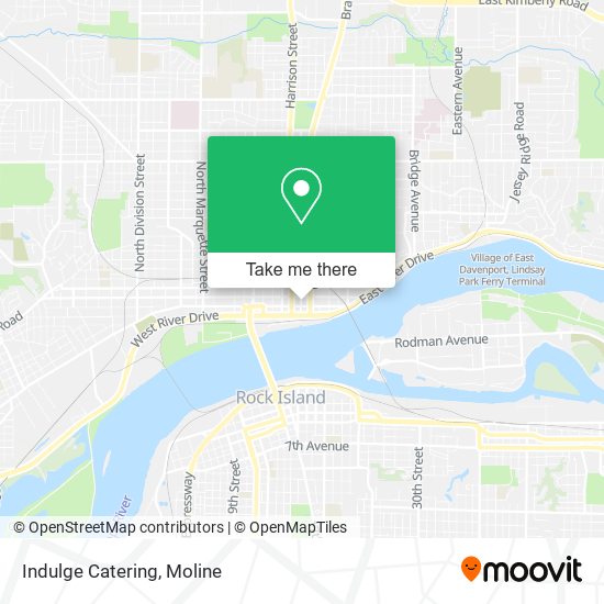 Indulge Catering map