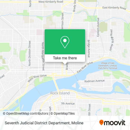 Seventh Judicial District Department map