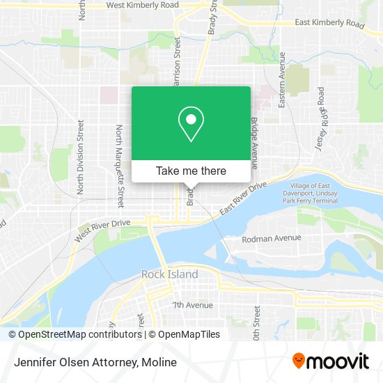 Jennifer Olsen Attorney map