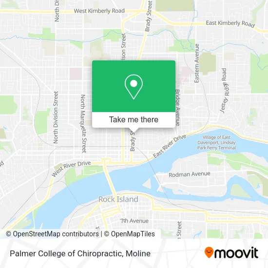Palmer College of Chiropractic map