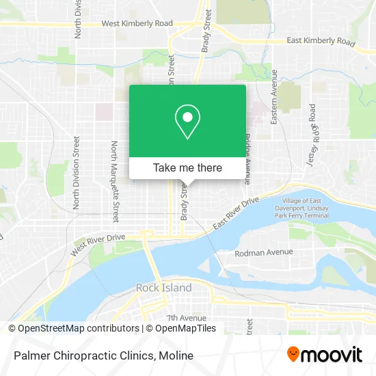 Palmer Chiropractic Clinics map