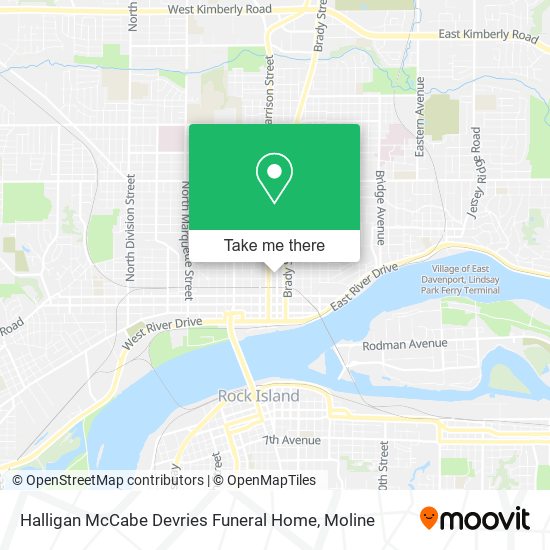 Mapa de Halligan McCabe Devries Funeral Home