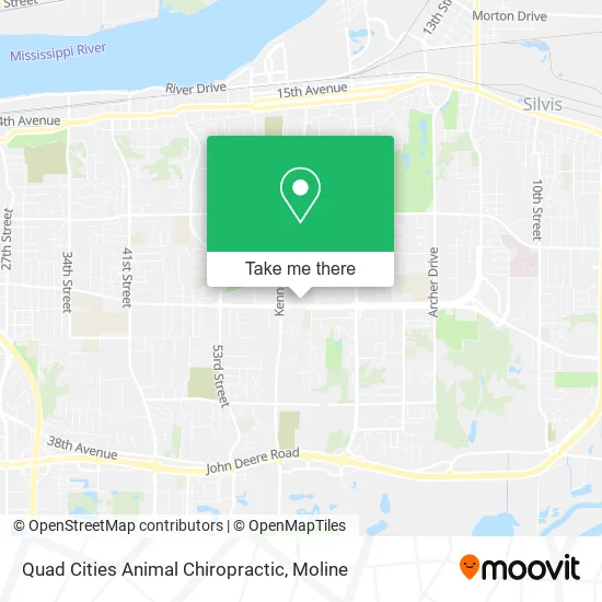 Quad Cities Animal Chiropractic map