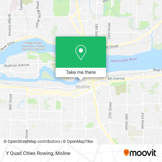 Y Quad Cities Rowing map