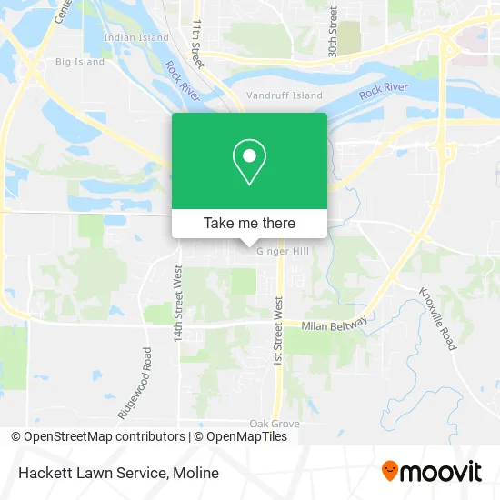 Mapa de Hackett Lawn Service