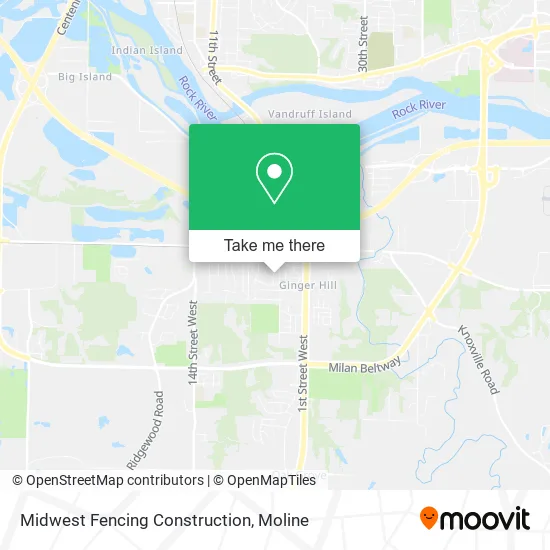 Mapa de Midwest Fencing Construction