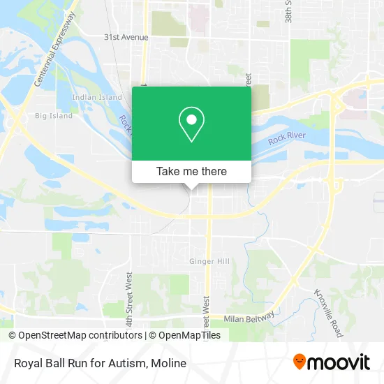 Royal Ball Run for Autism map