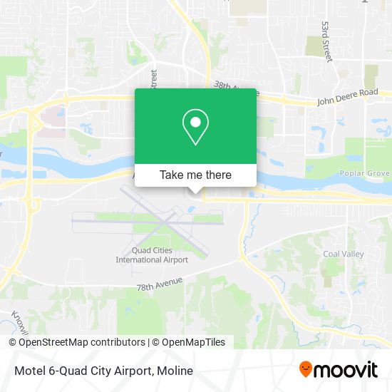 Motel 6-Quad City Airport map