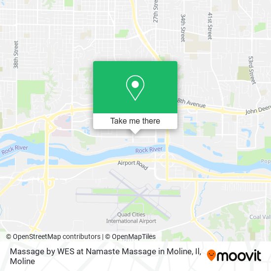 Massage by WES at Namaste Massage in Moline, Il map