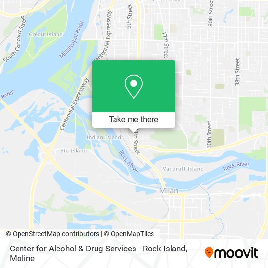 Mapa de Center for Alcohol & Drug Services - Rock Island