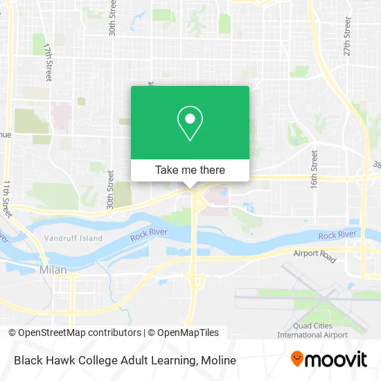 Black Hawk College Adult Learning map