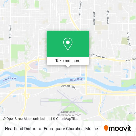 Heartland District of Foursquare Churches map