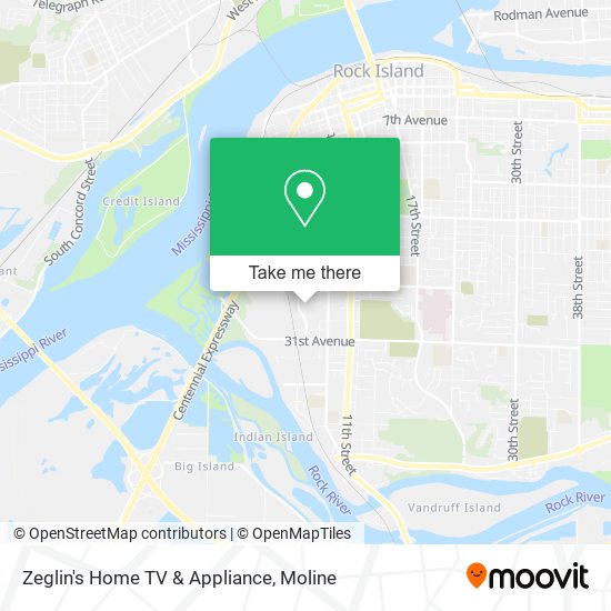 Zeglin's Home TV & Appliance map