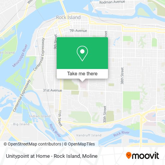 Unitypoint at Home - Rock Island map