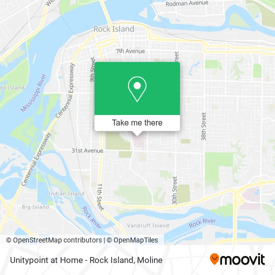 Mapa de Unitypoint at Home - Rock Island