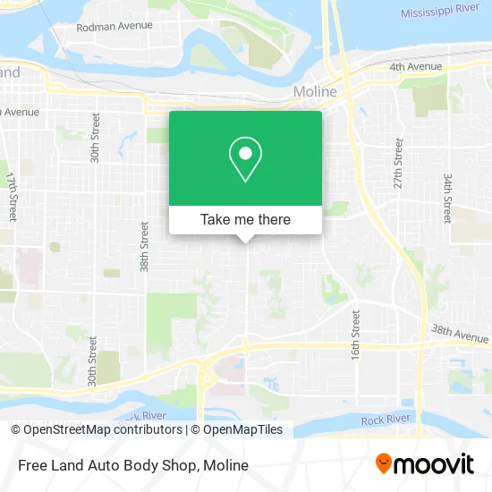 Free Land Auto Body Shop map