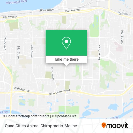 Mapa de Quad Cities Animal Chiropractic