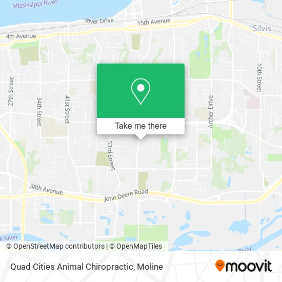 Quad Cities Animal Chiropractic map