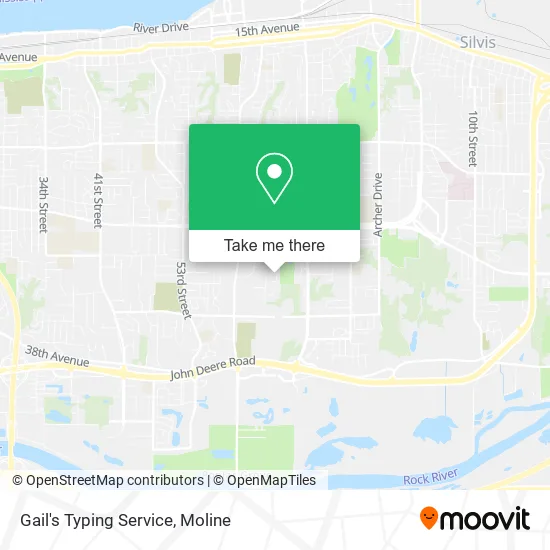 Gail's Typing Service map