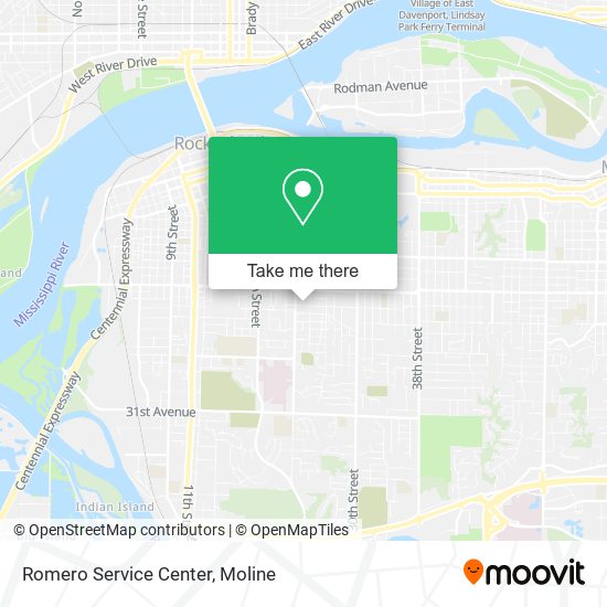 Romero Service Center map