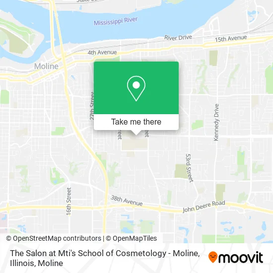 The Salon at Mti's School of Cosmetology - Moline, Illinois map