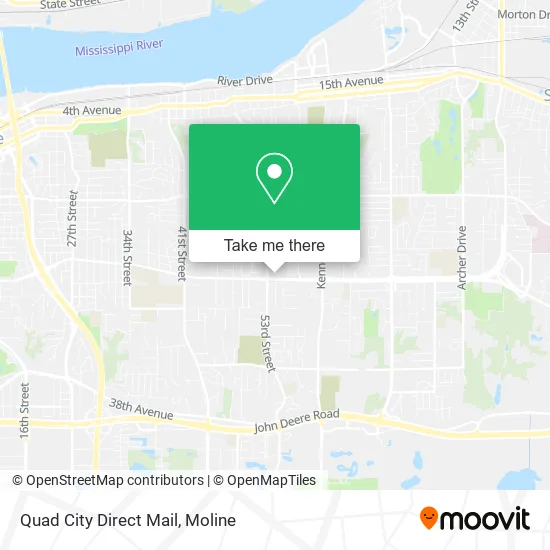 Quad City Direct Mail map