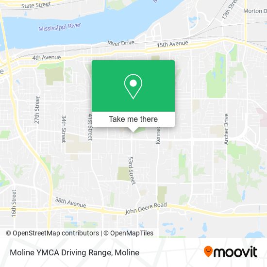 Moline YMCA Driving Range map