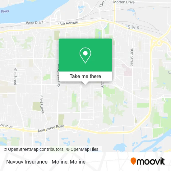 Navsav Insurance - Moline map