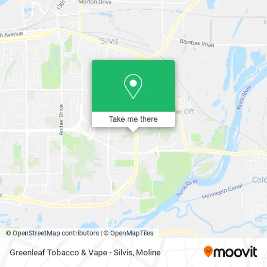 Greenleaf Tobacco & Vape - Silvis map
